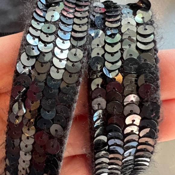 Vanessa Bruno Black Canvas Sequin Tote, Le Cabas, Vintage - Picture 11 of 12